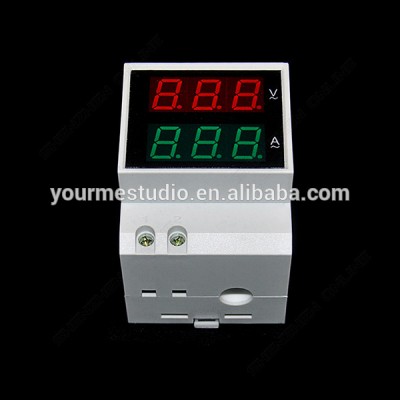 220V / 380V Double rail D52-204 digital display Ac voltmeter ammeter